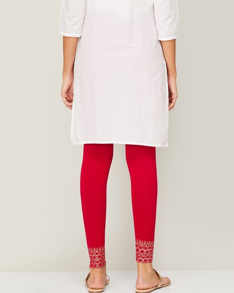 Buy Red Leggings for Women by MELANGE BY LIFESTYLE Online Ajio