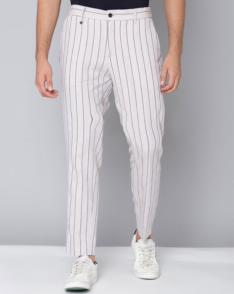 Buy Striped Trousers with Belt Online at Best Prices in India - JioMart.