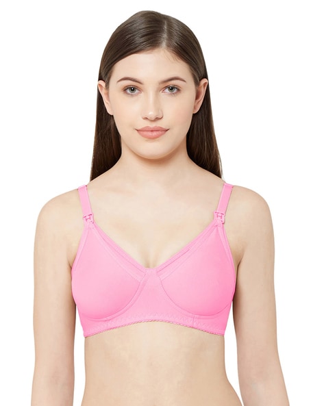 Buy Clovia Non Padded Cotton Maternity Bra - Pink Online at Low