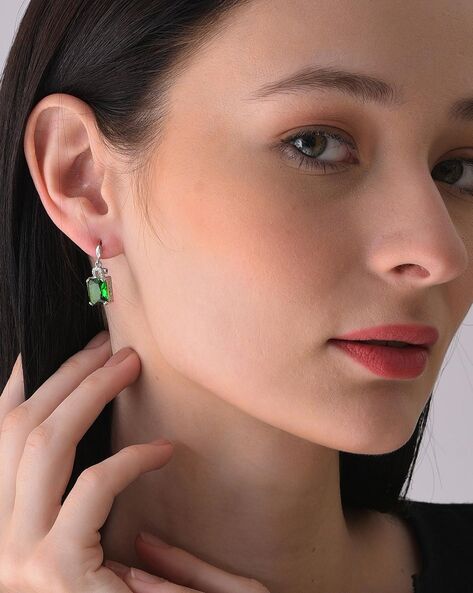 Royal emerald white gold earrings - Monte Cristo