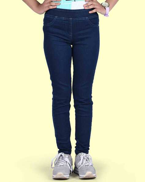 Just Love Women's Denim Jeggings with Pockets - Comfortable Stretch Jeans  Leggings (Denim, Medium)