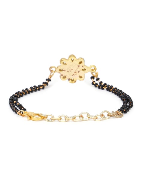 Natural Black Beads Swastik Bracelet, Bracelet Type: Swstik at Rs 12500 in  Patna