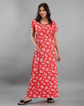 Buy online Round Neck Floral Nighty from sleepwear for Women by Juliet for  ₹1659 at 48% off
