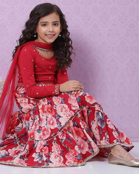 Buy Black Ethnic Wear Sets for Girls by BIBA Online | Ajio.com