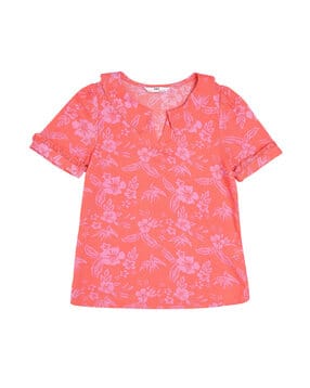 Floral Collar Neck Top-image-39