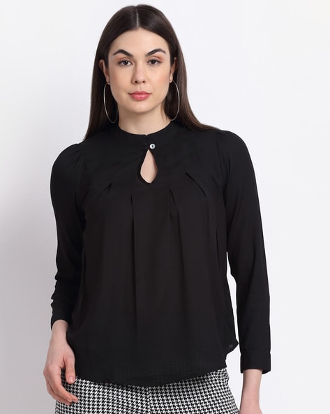 High neck outlet tunic top