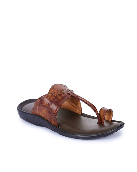 Lavista Men Black Leather Sandals & slippers