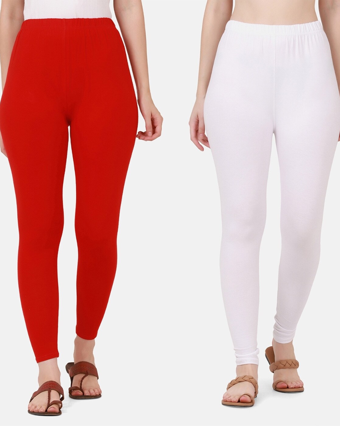 Buy White Leggings for Women by BUYNEWTREND Online