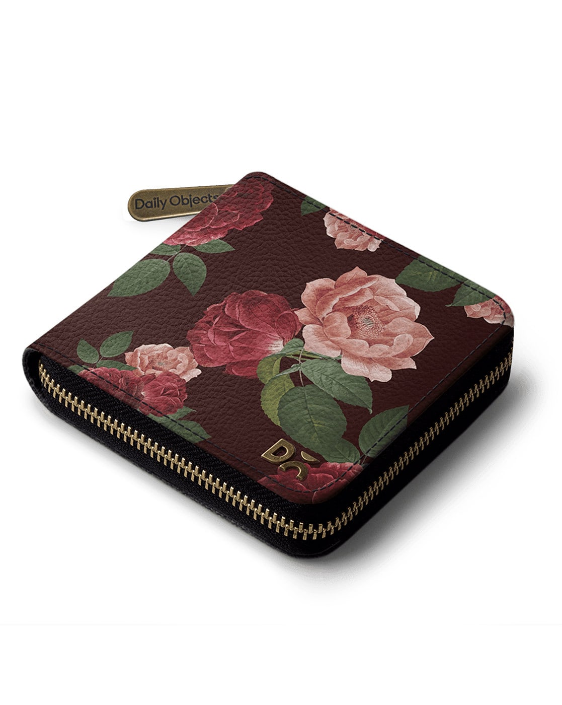 Floral Printed Wallet For Unisex - Brown