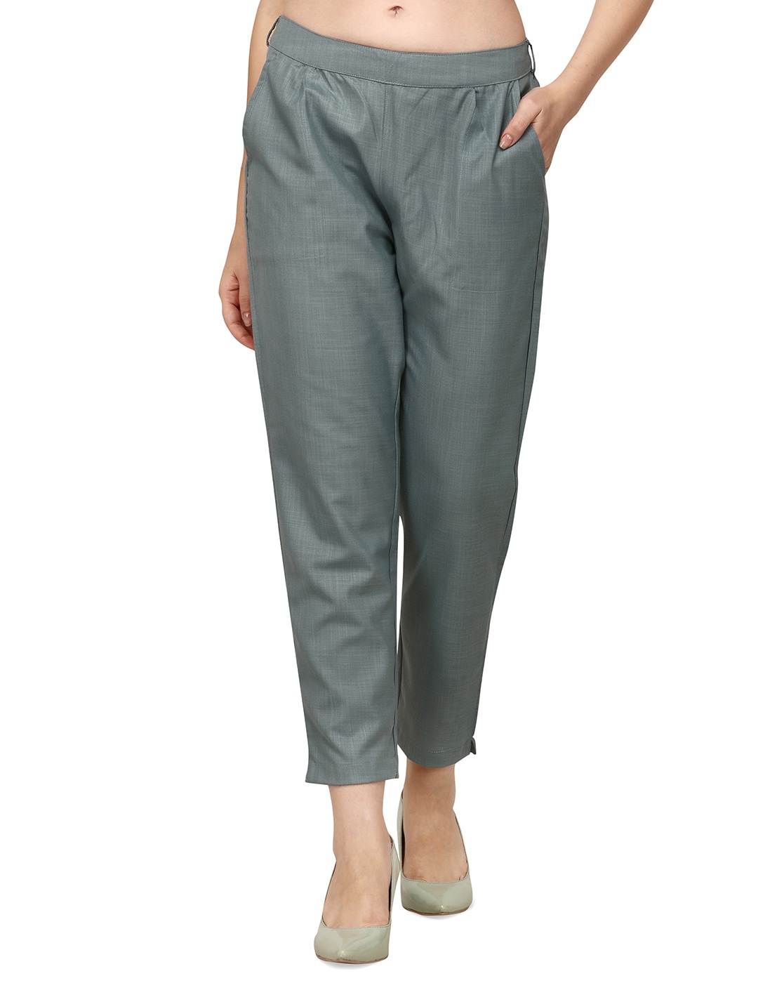 Buy Beige Trousers & Pants for Women by RIO Online | Ajio.com