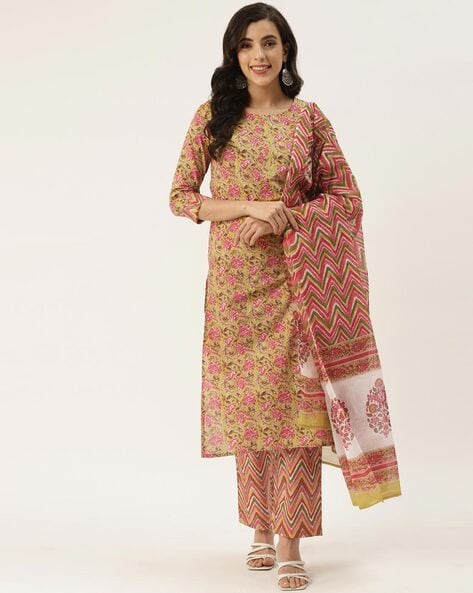 Buy Red Kurta Suit Sets for Women by TJORI Online | Ajio.com