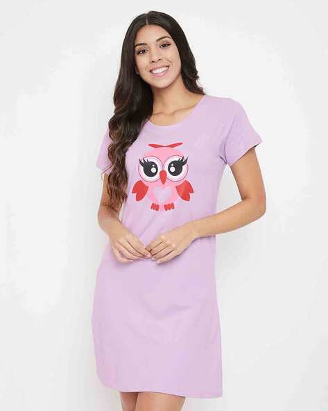 Buy Pink Nightshirts&Nighties for Women by Clovia Online