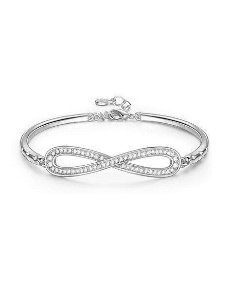 Buy Silver-Toned Bracelets & Bangles for Women by MAHI Online