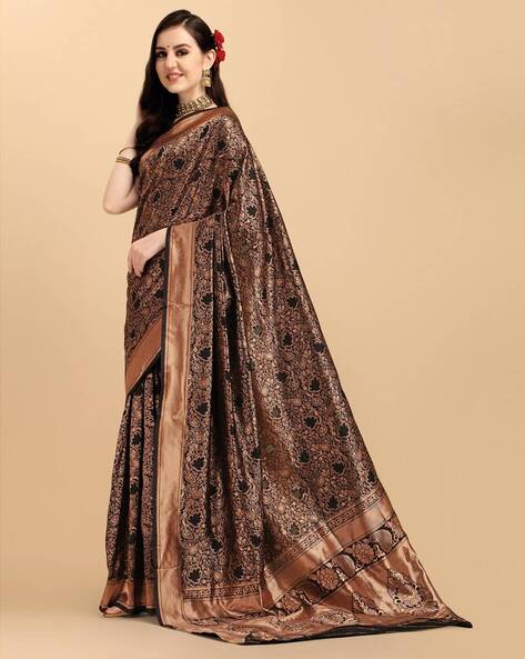 Buy Black Sarees for Women by Ethnic Junction Online