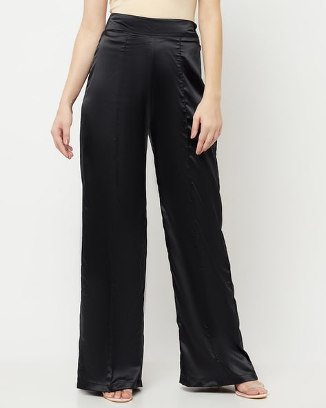 Buy Black Trousers & Pants for Women by The Silhouette Store Online