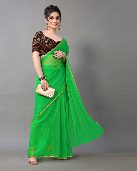 Pure Velvet Designer Saree with Unstitched Blouse – ManMohit Fashion