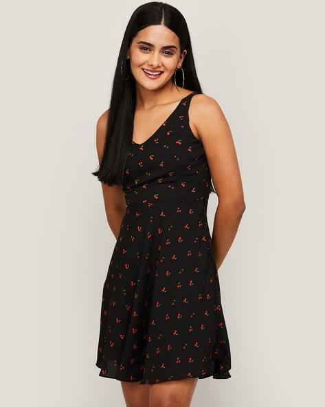 Printed Fit Flare Dress