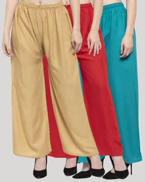 Pack of 3 Solid Palazzos-image-41