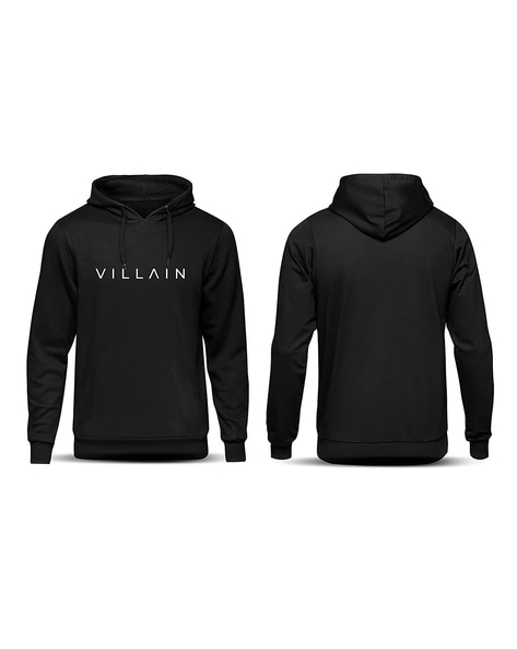 Buy Black Sweatshirt Hoodies for Men by VILLAIN Online Ajio