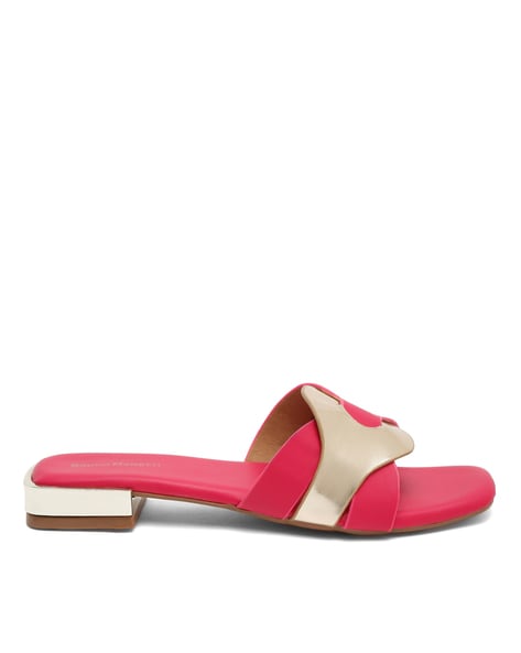 Bruno Manetti Logo Print Toe-Ring Sandals