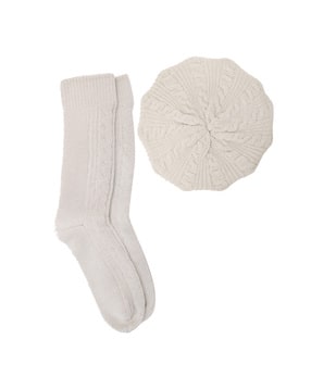 bharatasya Set of 2 Beret Cap with Socks-picture-46