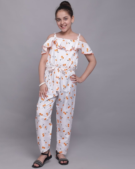 Printed Jumpsuit with Belt