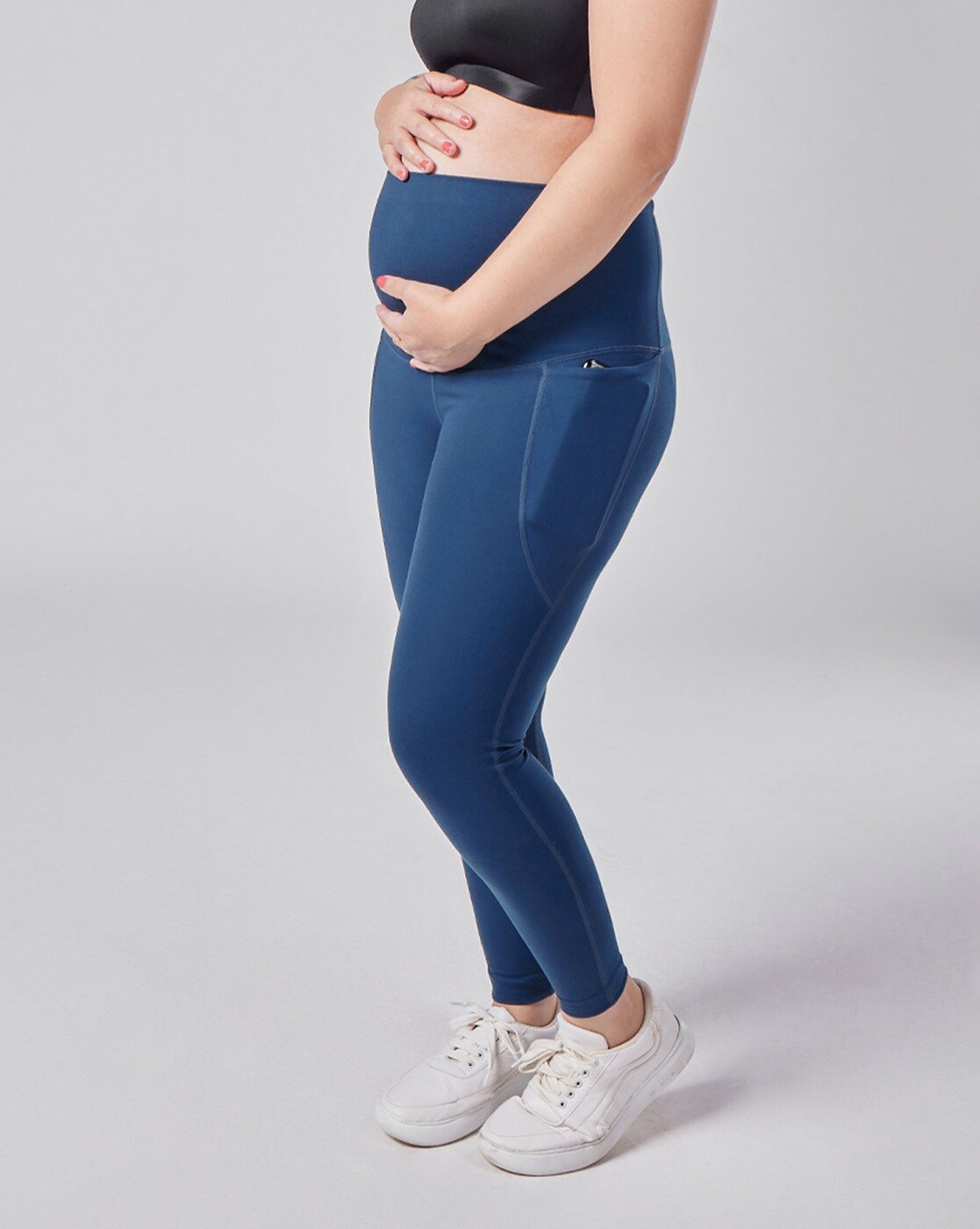 CreamX Women's Maternity Capri Leggings Over The Belly Soft Workout 2 Pack Pregnancy  Leggings, 2pcs-greyish Blue+p, X-Large : : Clothing, Shoes &  Accessories