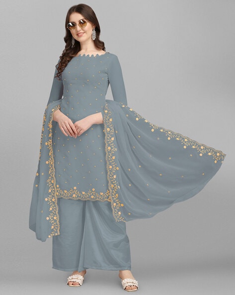 Buy Maroon Dress Material for Women by Rajnandini Online | Ajio.com