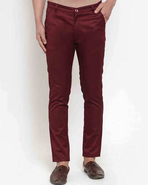 Maroon Solid Track Pants – Fabnest