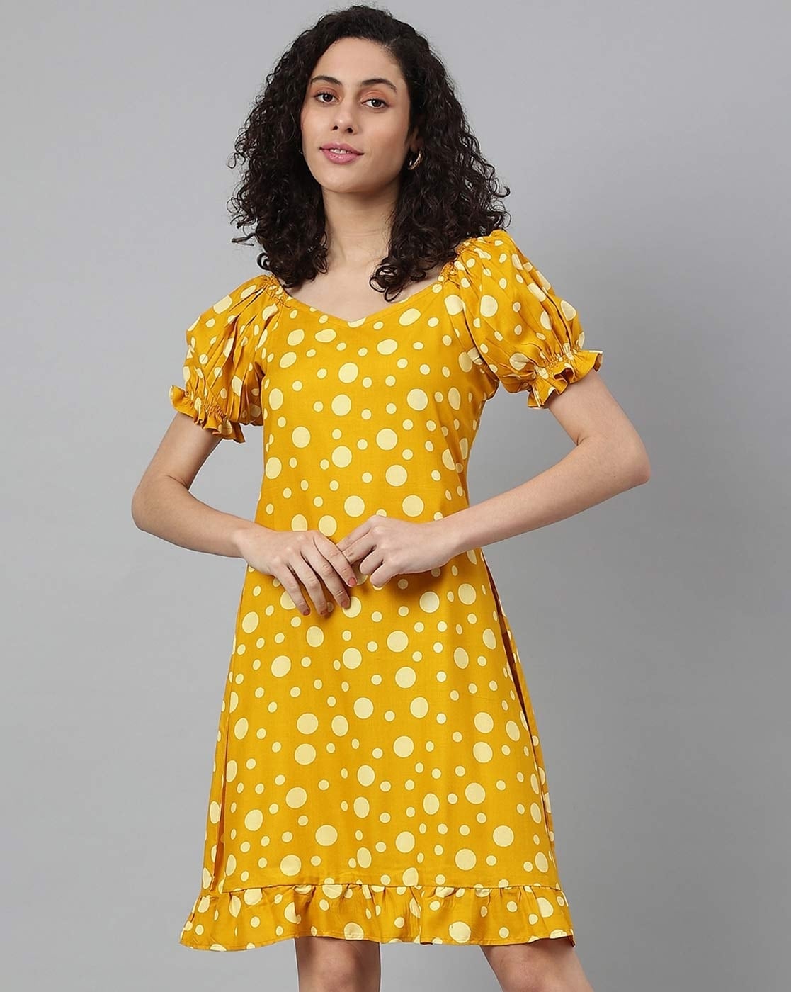 Buy Yellow Black Polka Dot Girls Dress Polka Dot Party Birthday Holiday  Homecoming Pageant Casual Wear Interview Cocktail Fun Fashion Dress Online  in India - Etsy