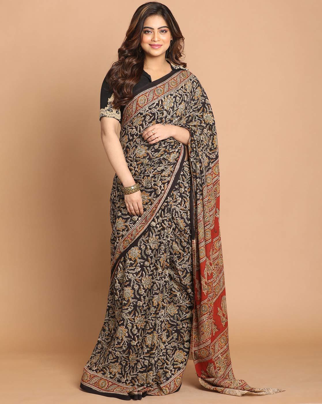 Buy Multicoloured Sarees for Women by Indie Picks Online | Ajio.com