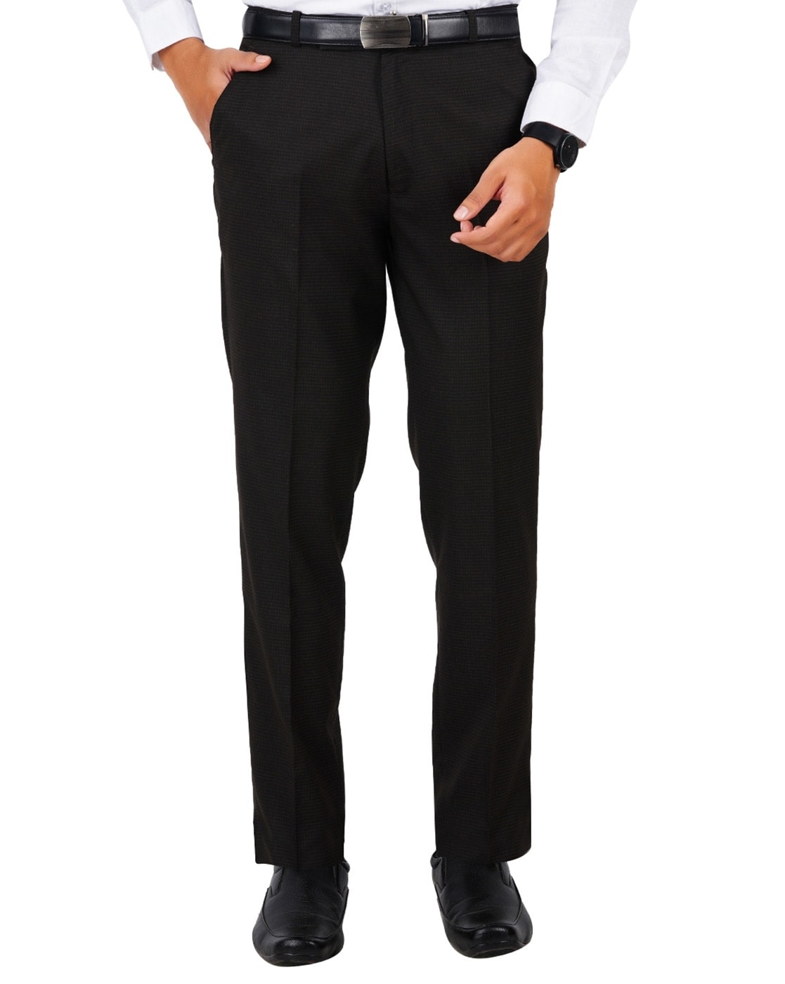 Solid McHenry Mens Cream Poly-Viscose Formal Trouser, Regular Fit at Rs 499  in Chennai