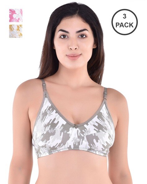 Buy SKDREAMS Women Multicolor Solid Cotton Pack of 6 Bras Online at Best  Prices in India - JioMart.