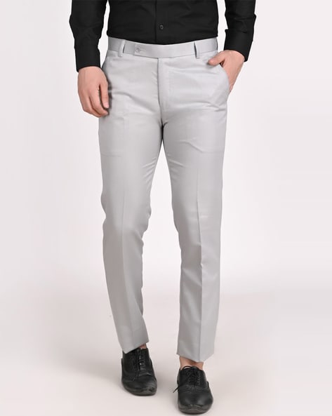 Buy Grey Formal Pants Online In India At Best Price Offers  Tata CLiQ