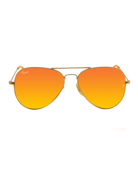 Orange aviator hot sale sunglasses