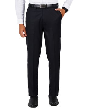 Buy Black Trousers & Pants for Men by CODE BY LIFESTYLE Online