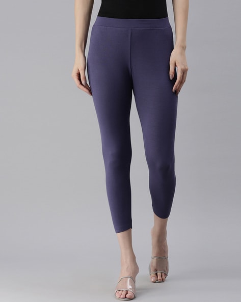 Buy Blue Leggings for Women by SILVERTRAQ Online | Ajio.com