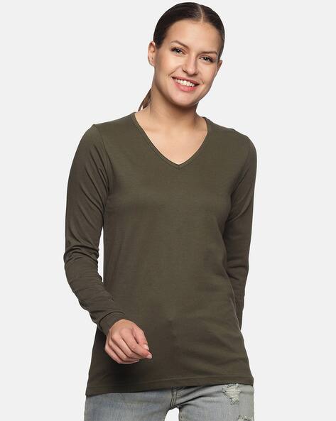 Cotton V-neck T-shirt