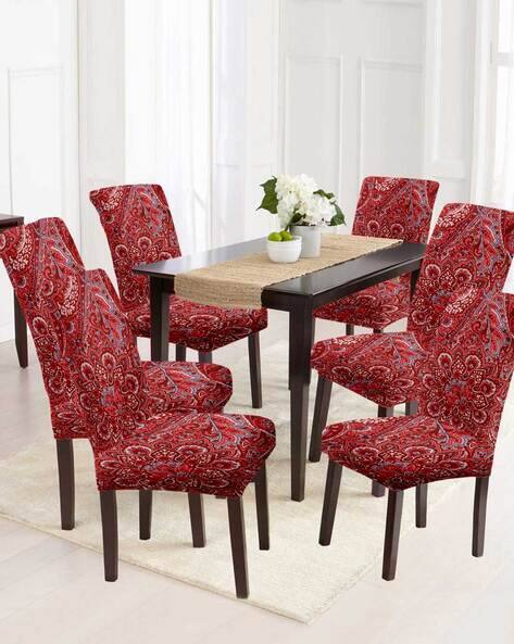 Cortina Eyelet Curtain Pack of 6 Abstract Print Chair Slip Covers
