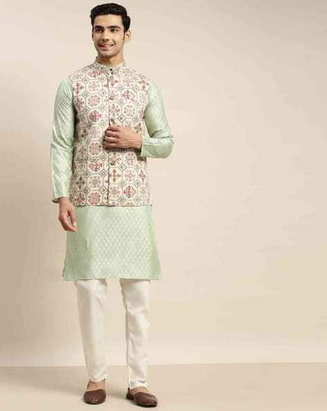 Embellished Kurta with Nehru Jacket