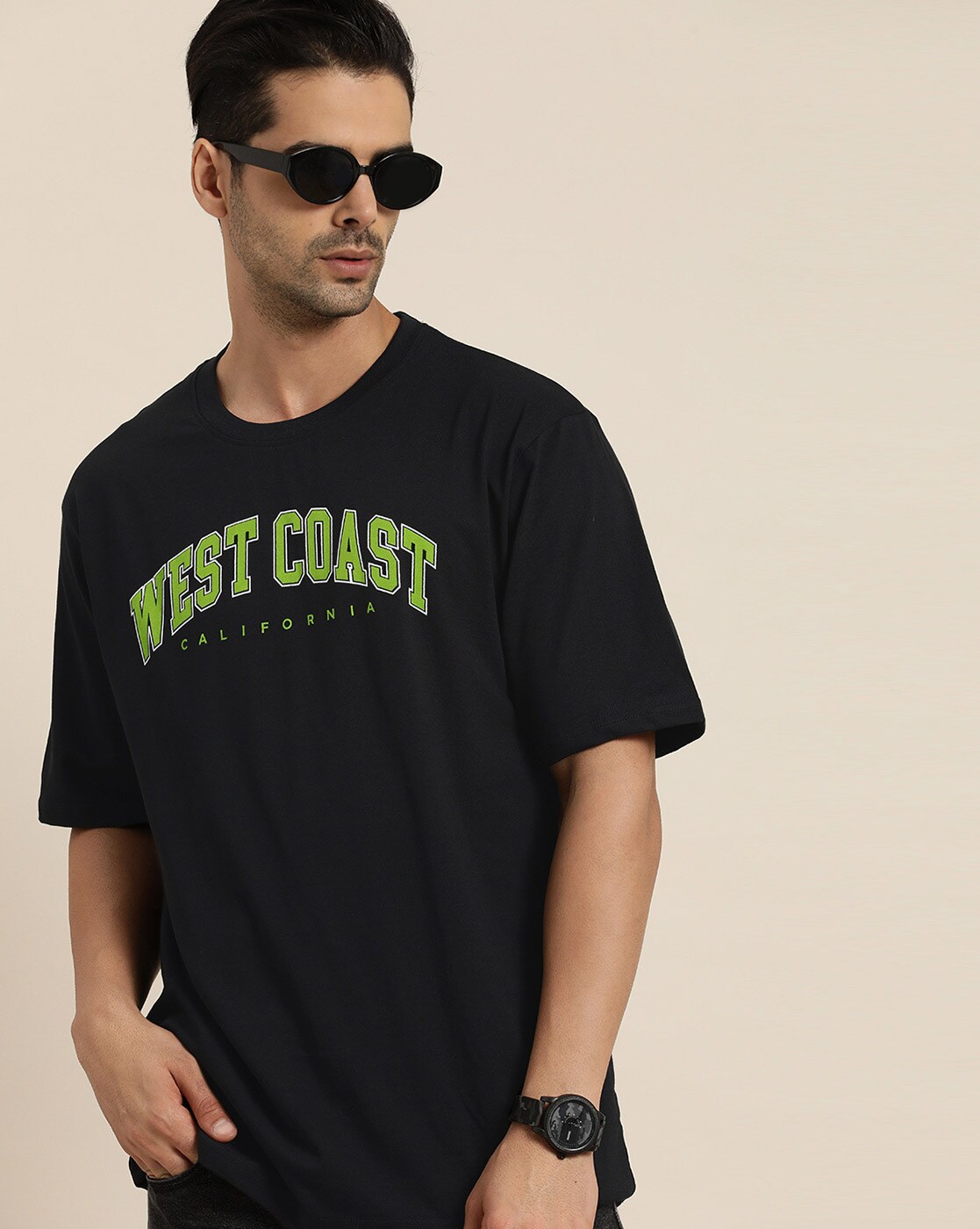 Ease Oversized Short Sleeve T-Shirt Black