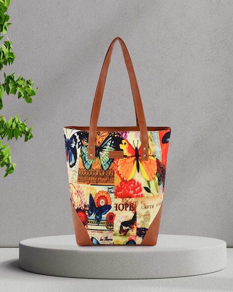 Lychee bags Women Printed Canvas Multi Tote Bag