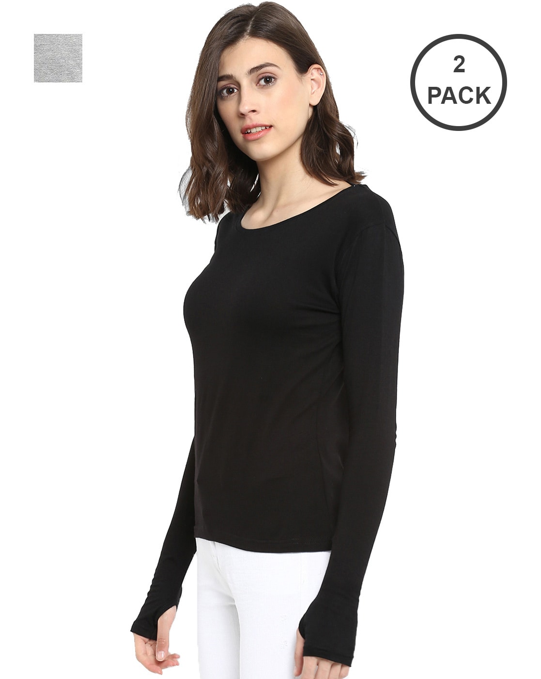 Buy Black Tshirts for Women by Ap'pulse Online