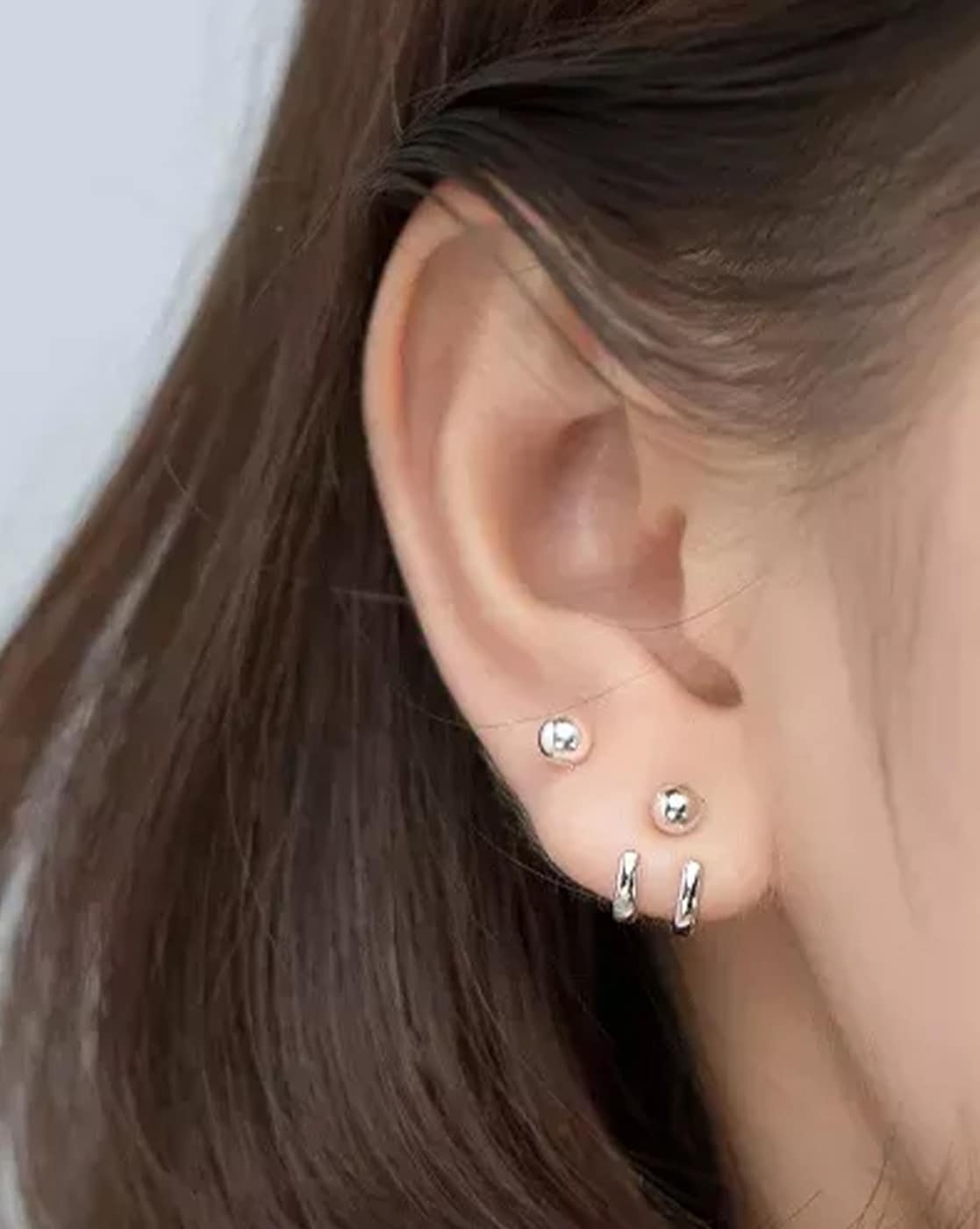 Buy Double Piercing Earring, Stud Earring, Double Piercing Earring Set,  Double Piercing, Multiple Piercing Earring, Double Studs Online in India -  Etsy