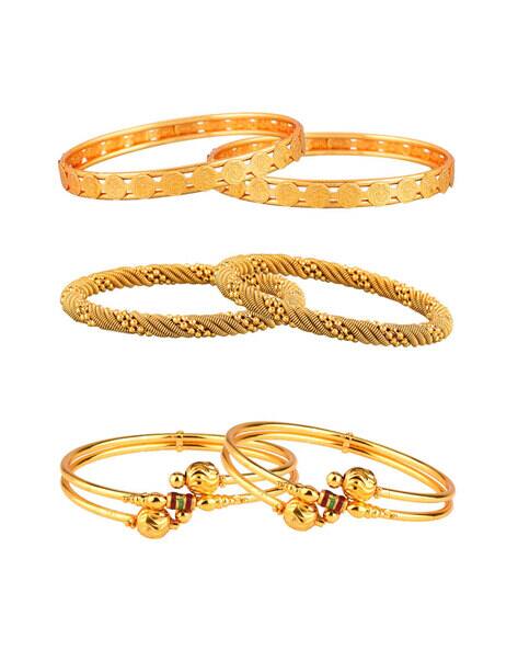 Zeneme Set of 6 Gold-Plated Bangles