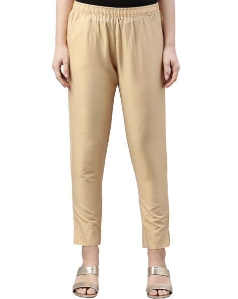 Buy Gold Pants for Women by GO COLORS Online