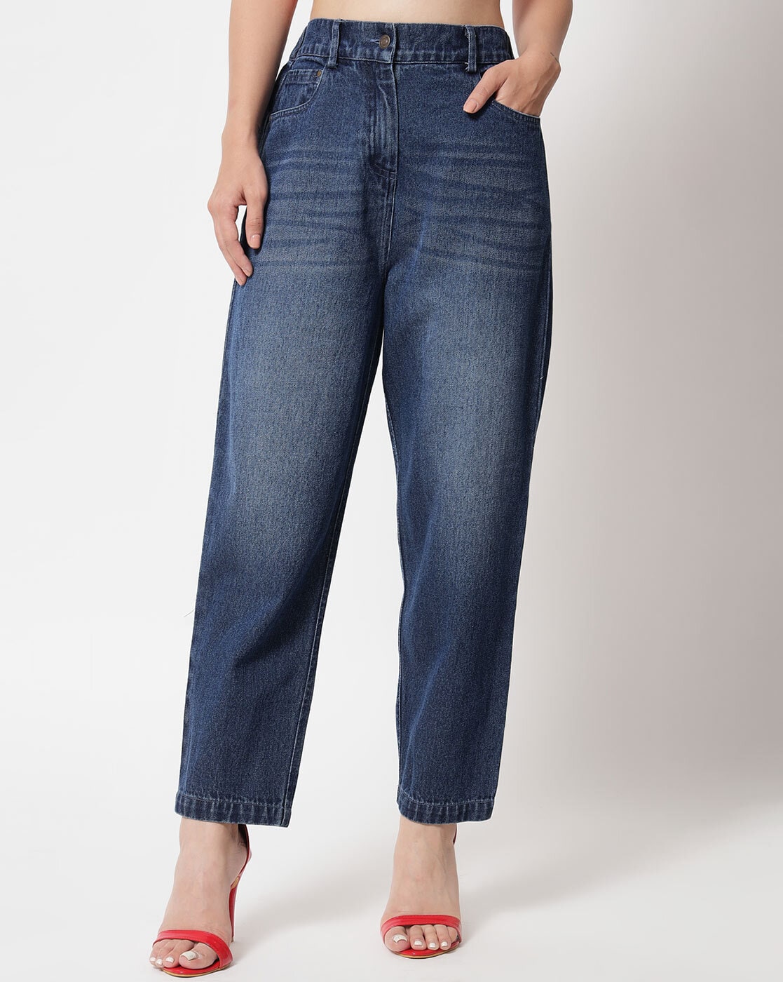Blue Slim Fit High Rise Women's Jeans - Buy Online in India @ Mehar