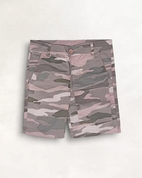 cherry crumble by nitt hyman Camouflage Print Shorts with Flap-Pockets-picture-26