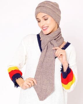Heathered Beanie & Muffler Set-image-3