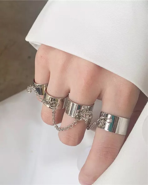 Silver Vintage Knuckle Rings Set Women Bohemian Crystal Stackable Finger  Rings | eBay